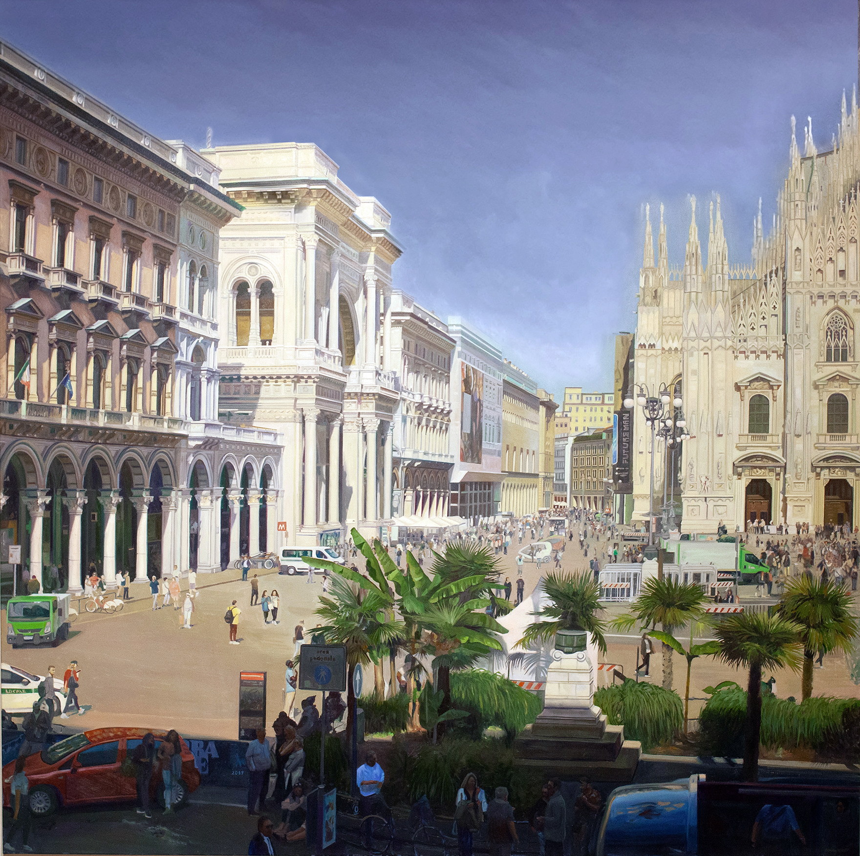 Colored and sharp image - oil on canvas 170x170 cm, 2023