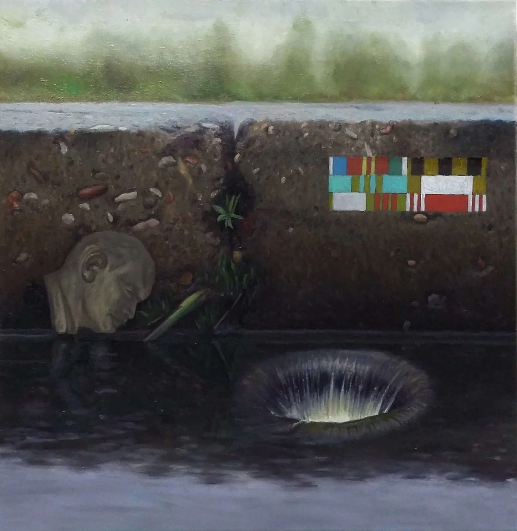 For - oil on canvas 40x40 cm, 2017