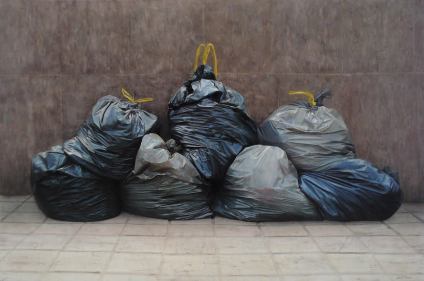 Garbadge Bags II - 136x90 Oil on canvas, 2013