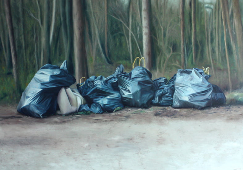 Garbage bags III - oil on canvas 130x90 cm, 2016