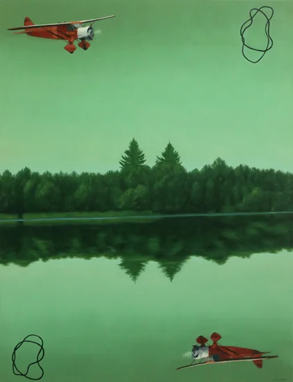 Green card - oil on canvas, 130 x 100 cm 2016